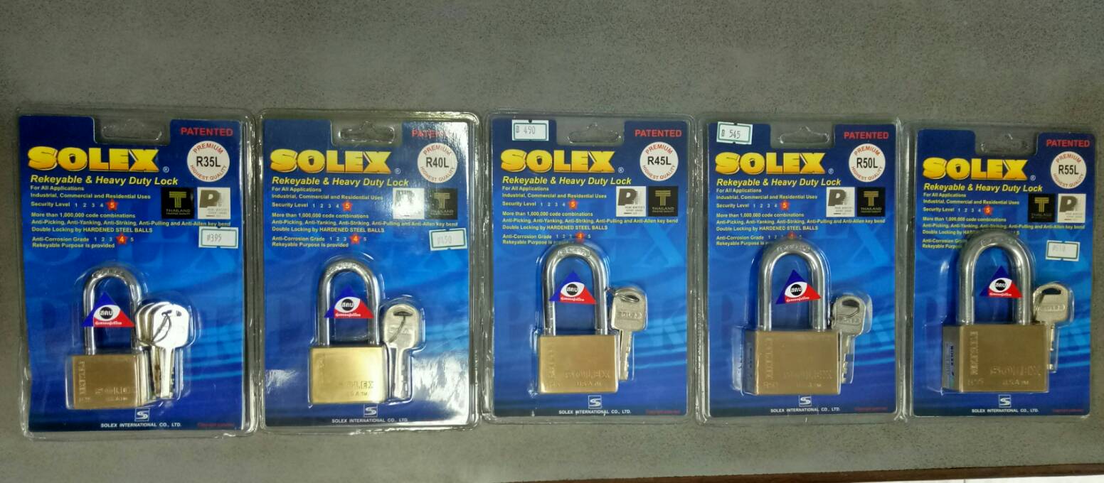กุญแจระบบลูกปืน SOLEX คอยาว