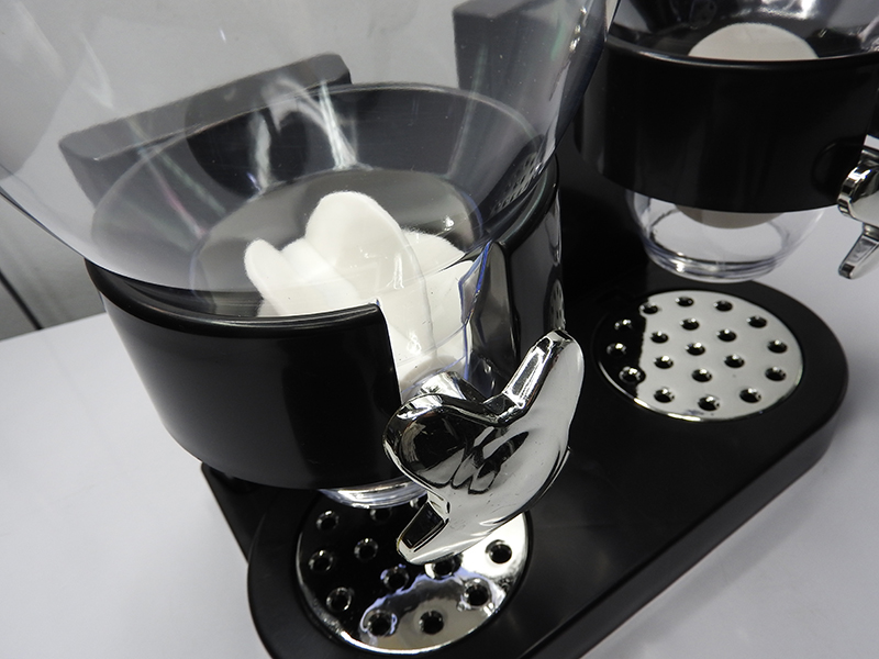 Double Pasta Cereal Dry Food Dispenser Storage Cont (Black) 1602-121-C01