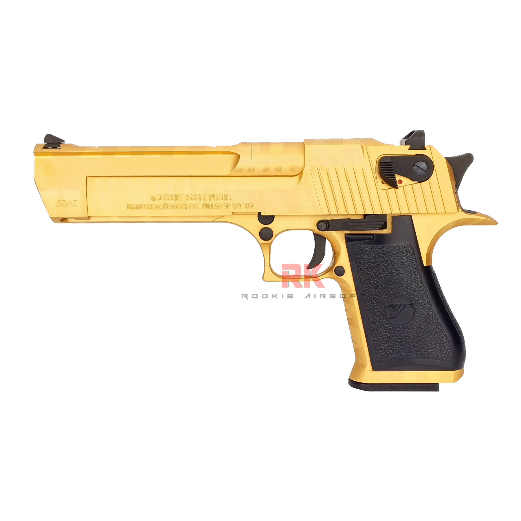Cybergun (WE) Desert Eagle Tiger Stripe .50AE GBB Pistol - Gold