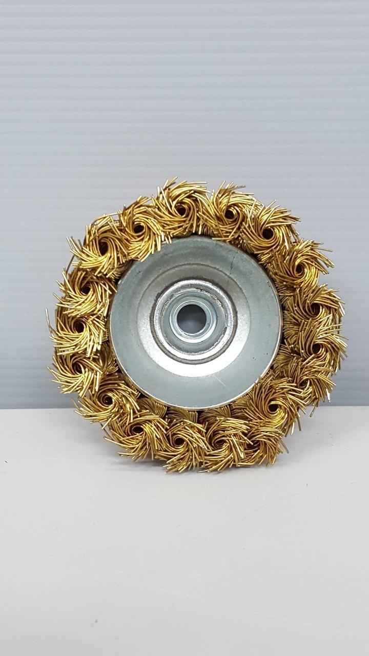 แปรงลวดถักเปีย 3" สีเงิน/สีทอง