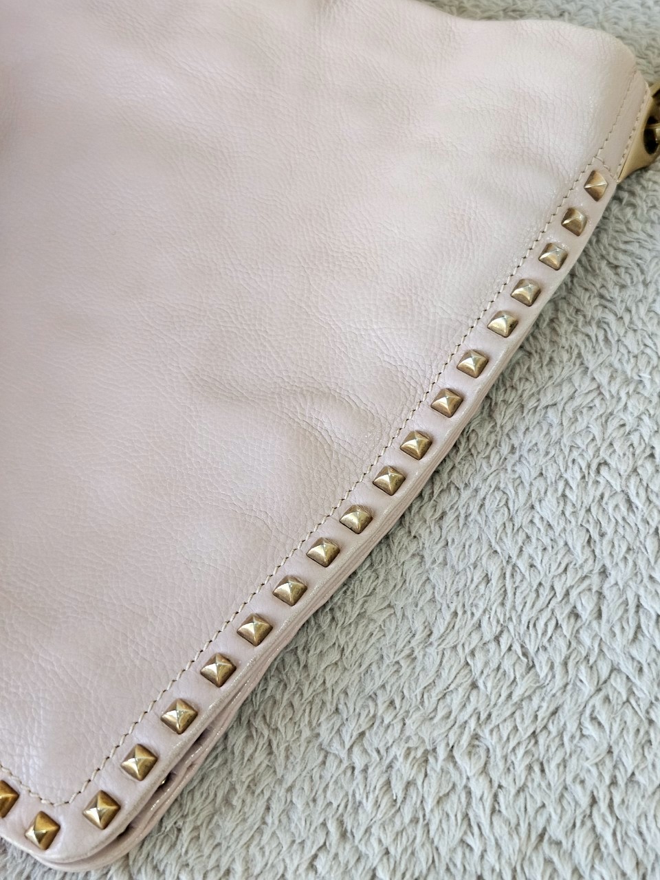 Prada Pink Vitello Metal Studded