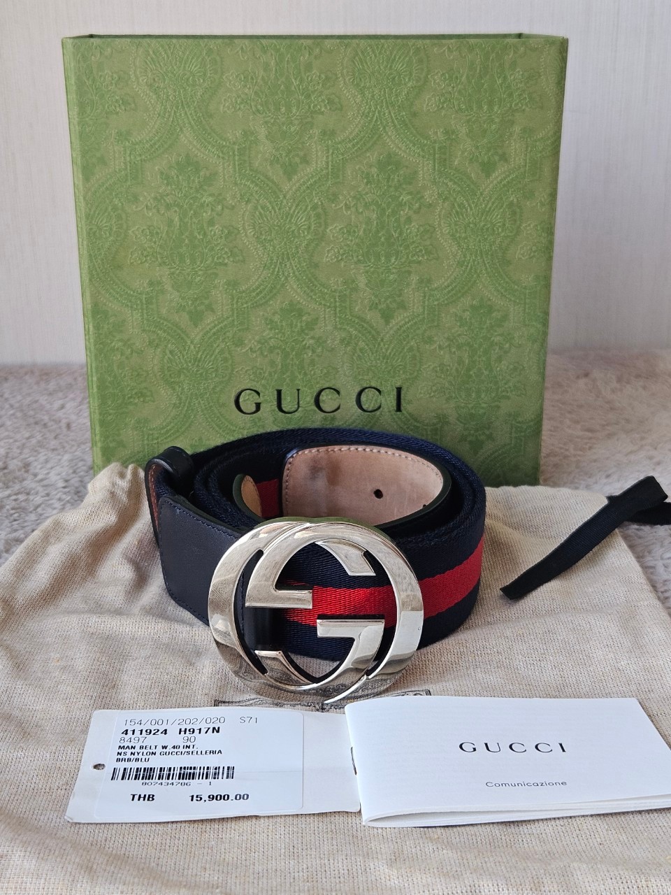 Gucci 411924 Men Belt 90/36