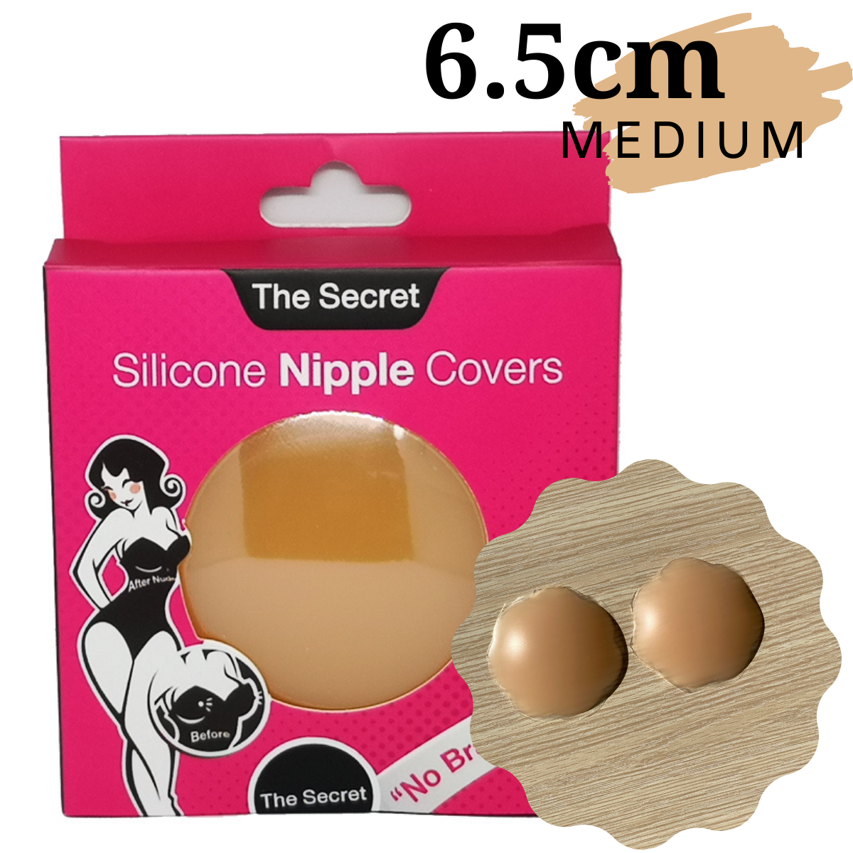 ซิลิโคนแปะจุก ที่ปิดหัวนม แปะหัวนม ปิดจุกนม เนื้อเจลทรงดอกไม้ขนาด 6.5cm และเนื้อด้านทรงวงกลมขนาด 8cm ซิลิโคนปิดจุก