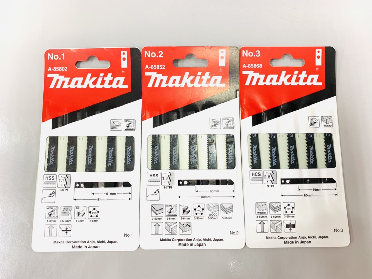 ใบเลื่อยจิ๊กซอ MAKITA (แผง5ใบ)