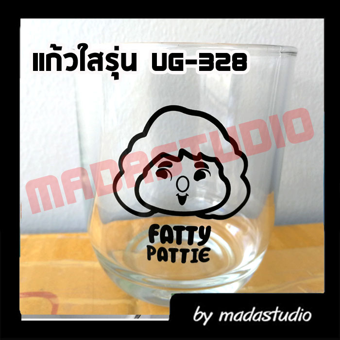 แก้วใสลงโลโก้