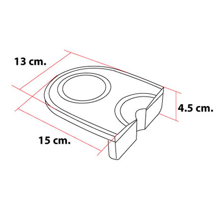 แผ่นยางรองแท็มเปอร์ เข้ามุม สีดำ
