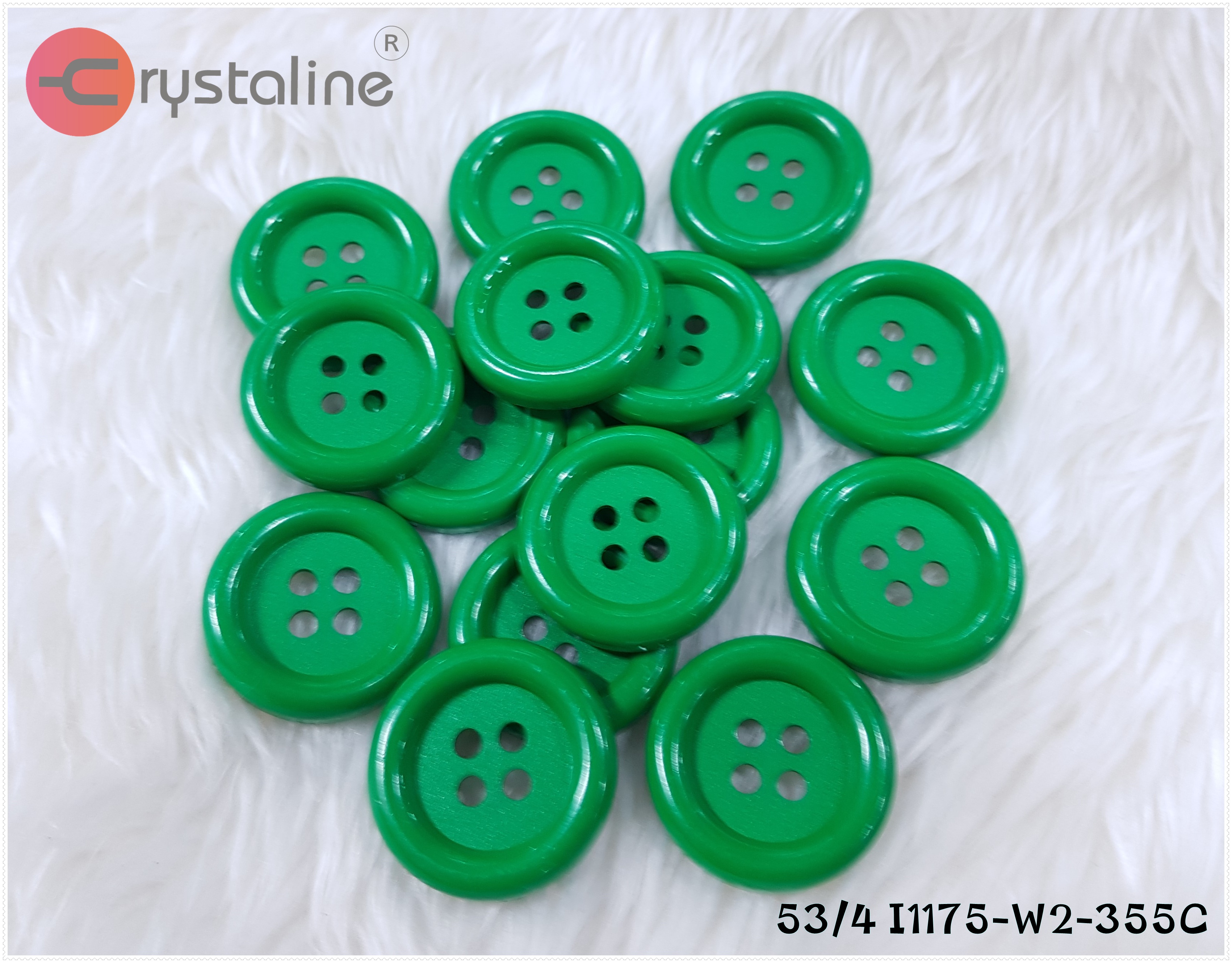 Big button - Green col. (size 53L,50pcs/pack)