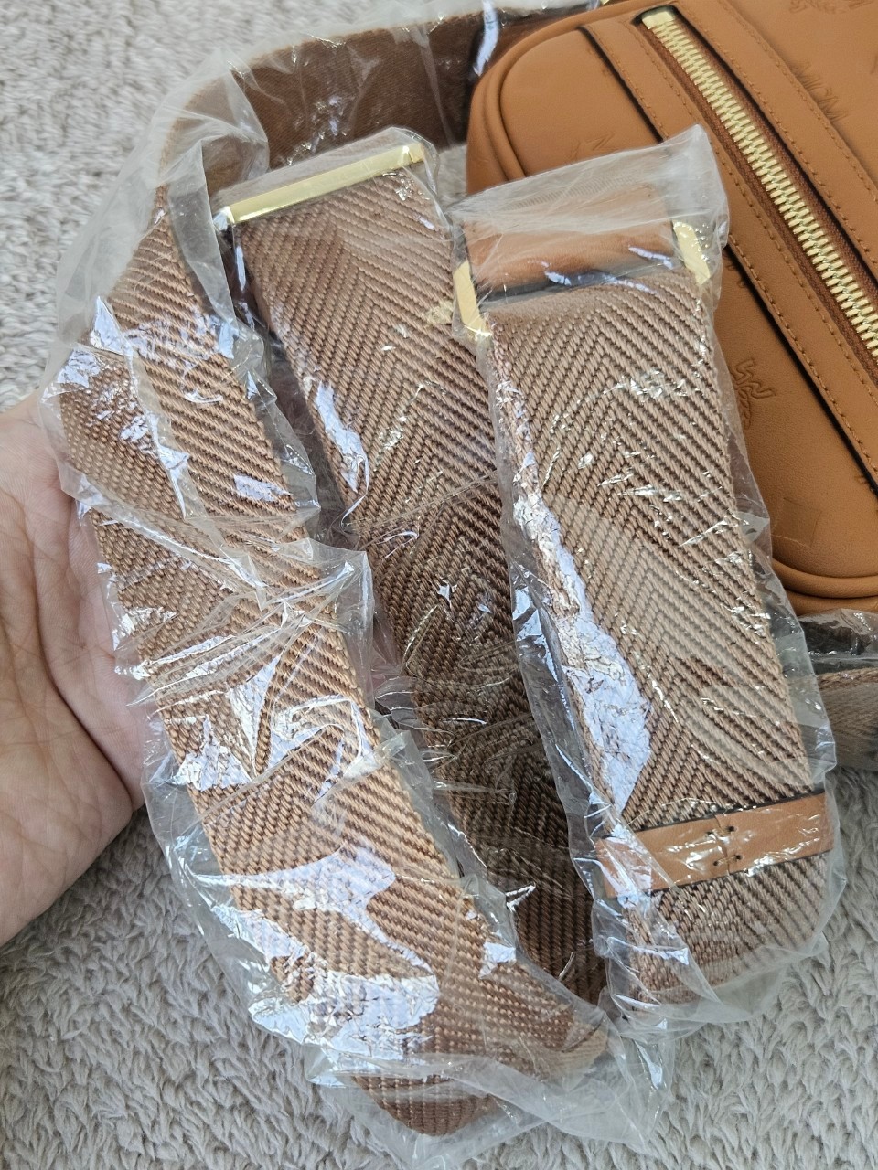 MCM Klassik Leather Crossbody Mini Bag