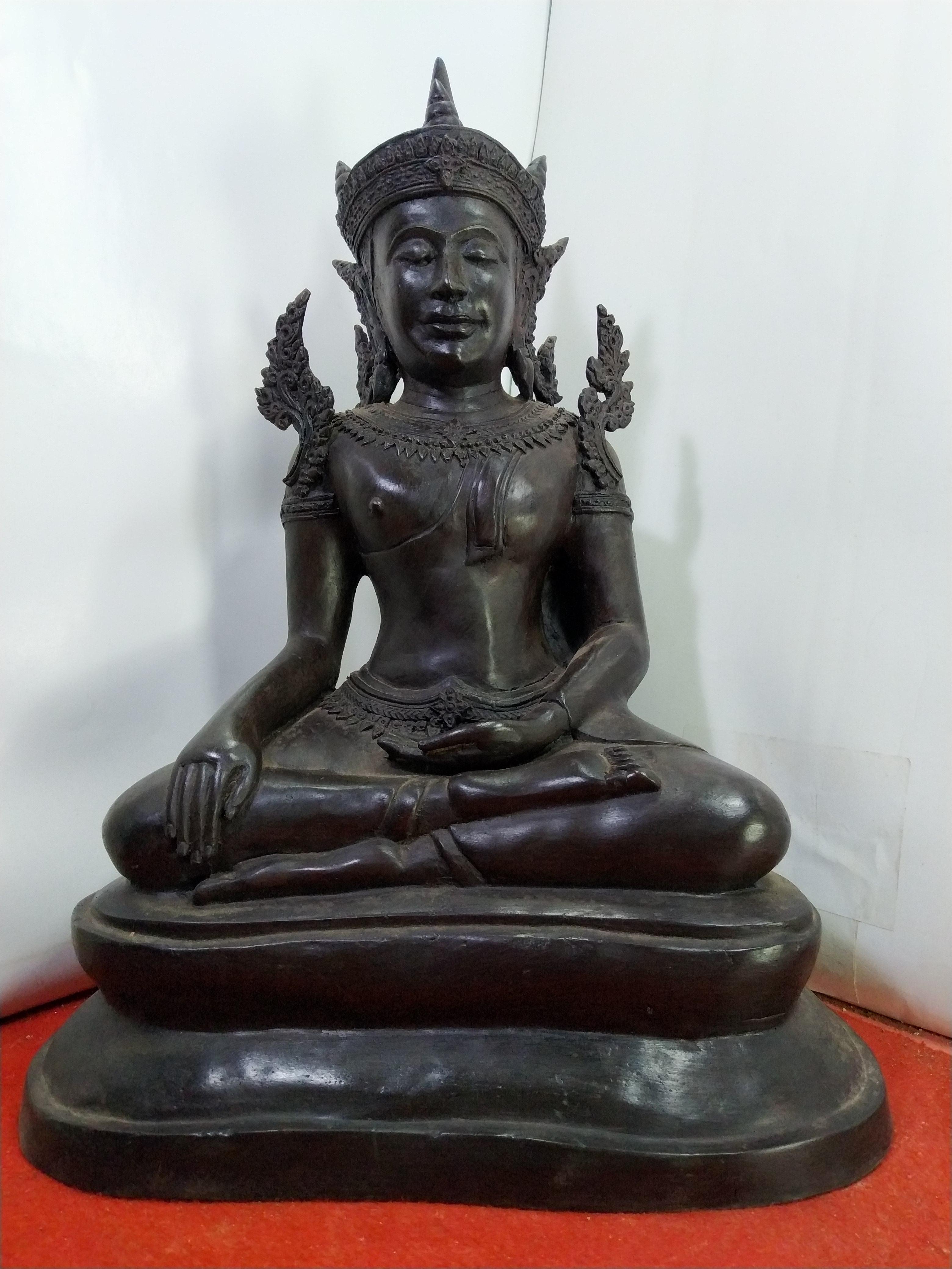 พระพุทธมหาธรรมราชา ทรงเครื่อง หน้าตัก 9 นิ้ว เนื้อสำริด