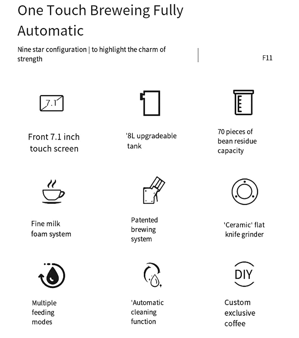 เครื่องชง Dr.coffee F11 Big plus แท้งค์น้ำ 8 ลิตร (ด็อกเตอร์คอฟฟี่)