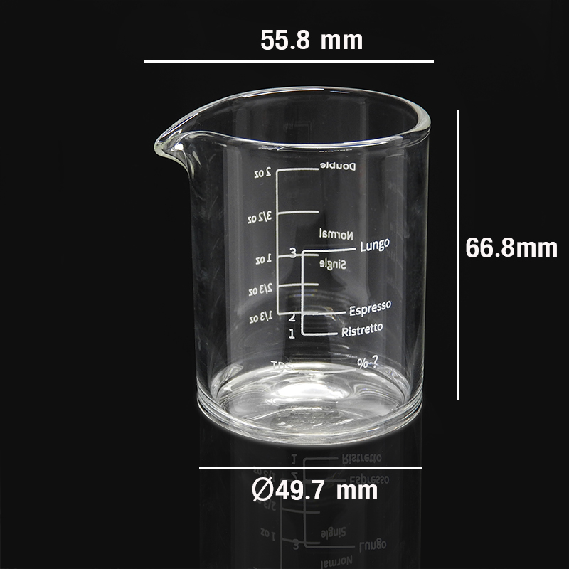 แก้วช็อตกาแฟ แก้วตวงมีปากเท 2 ออนซ์
