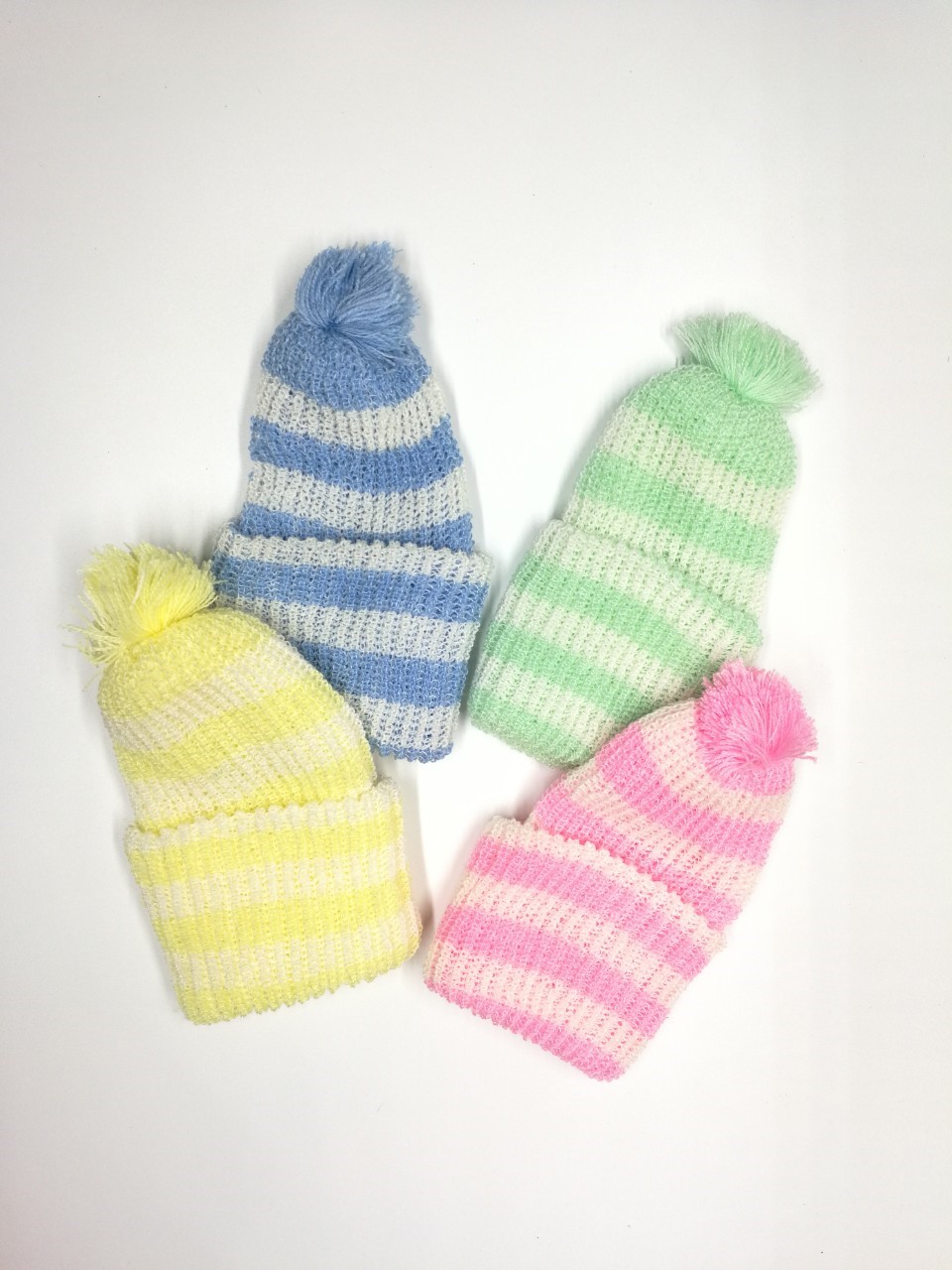 ขายส่ง หมวกไหมพรมเด็กแรกเกิด รุ่นหมวกเปล่าม้าลายเล็ก (ราคาต่อโหล) nongnini1988