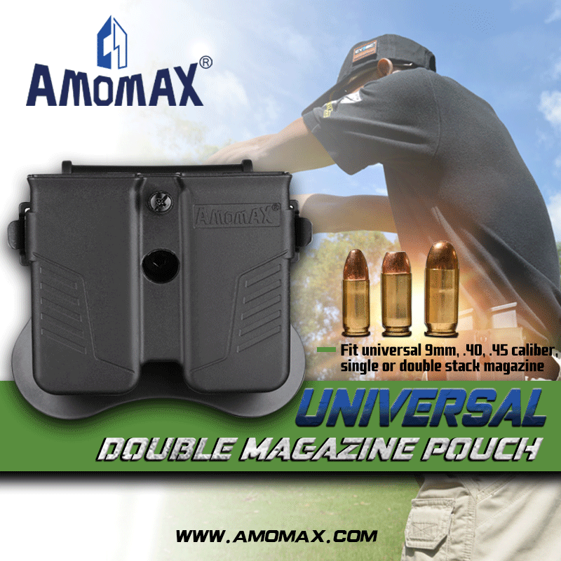 AMOMAX Universal Double Magazine Pouch (Black)