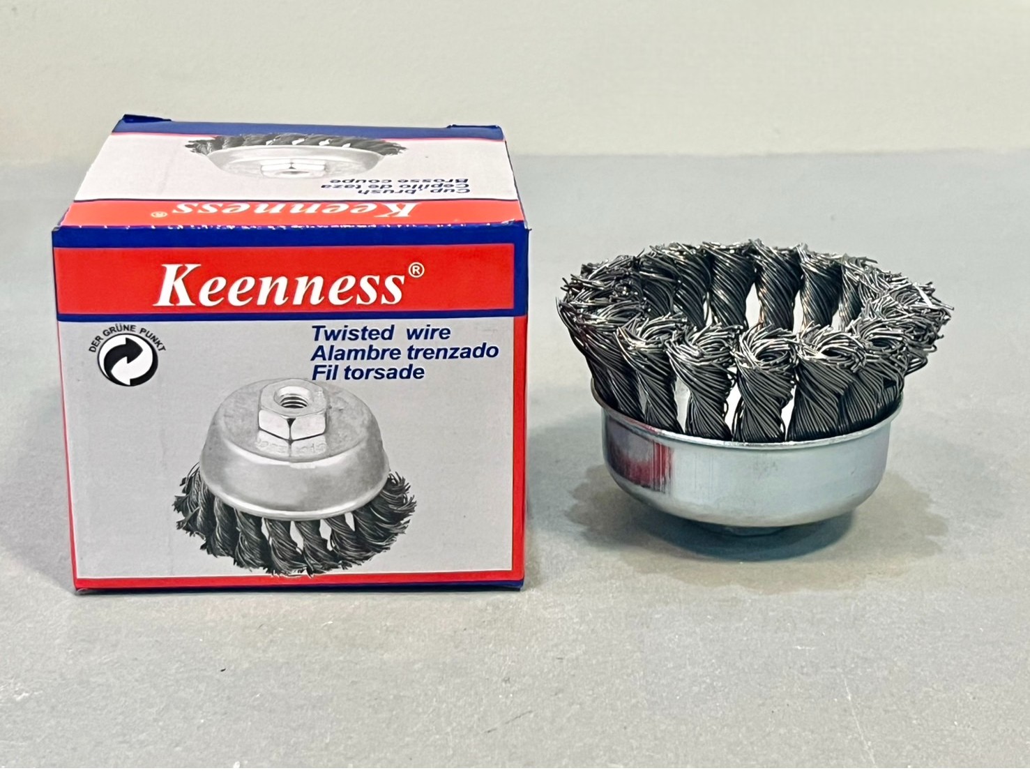 แปรงลวดถักเปีย 3" สีเงิน/สีทอง