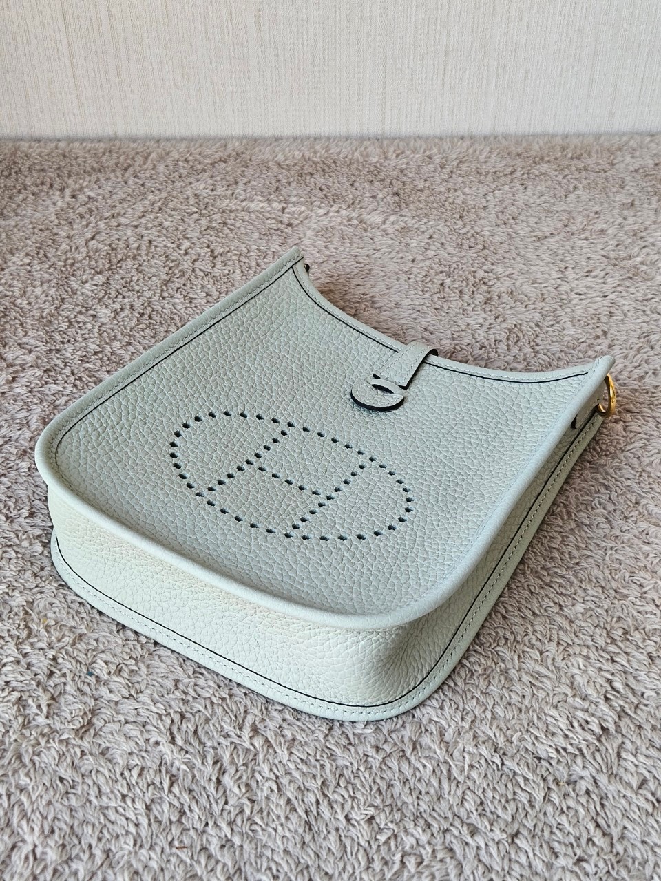 Hermes Evelyne mini size16 stamp B (2023) สี Gris Neve