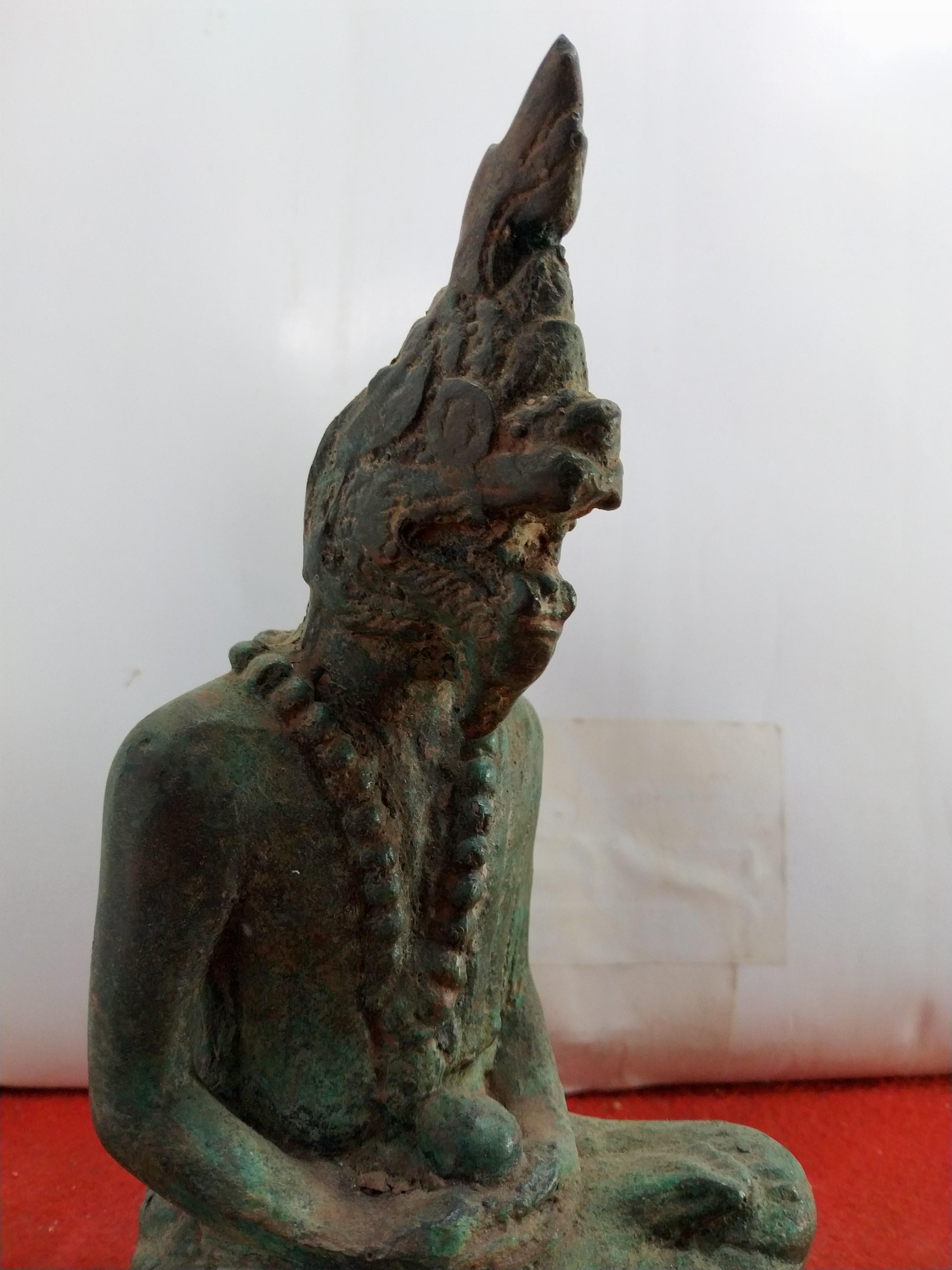 ปู่ฤาษีนาคา (ฤาษีภุชงค์) หน้าตัก 5 นิ้ว เนื้อโลหะสำริด