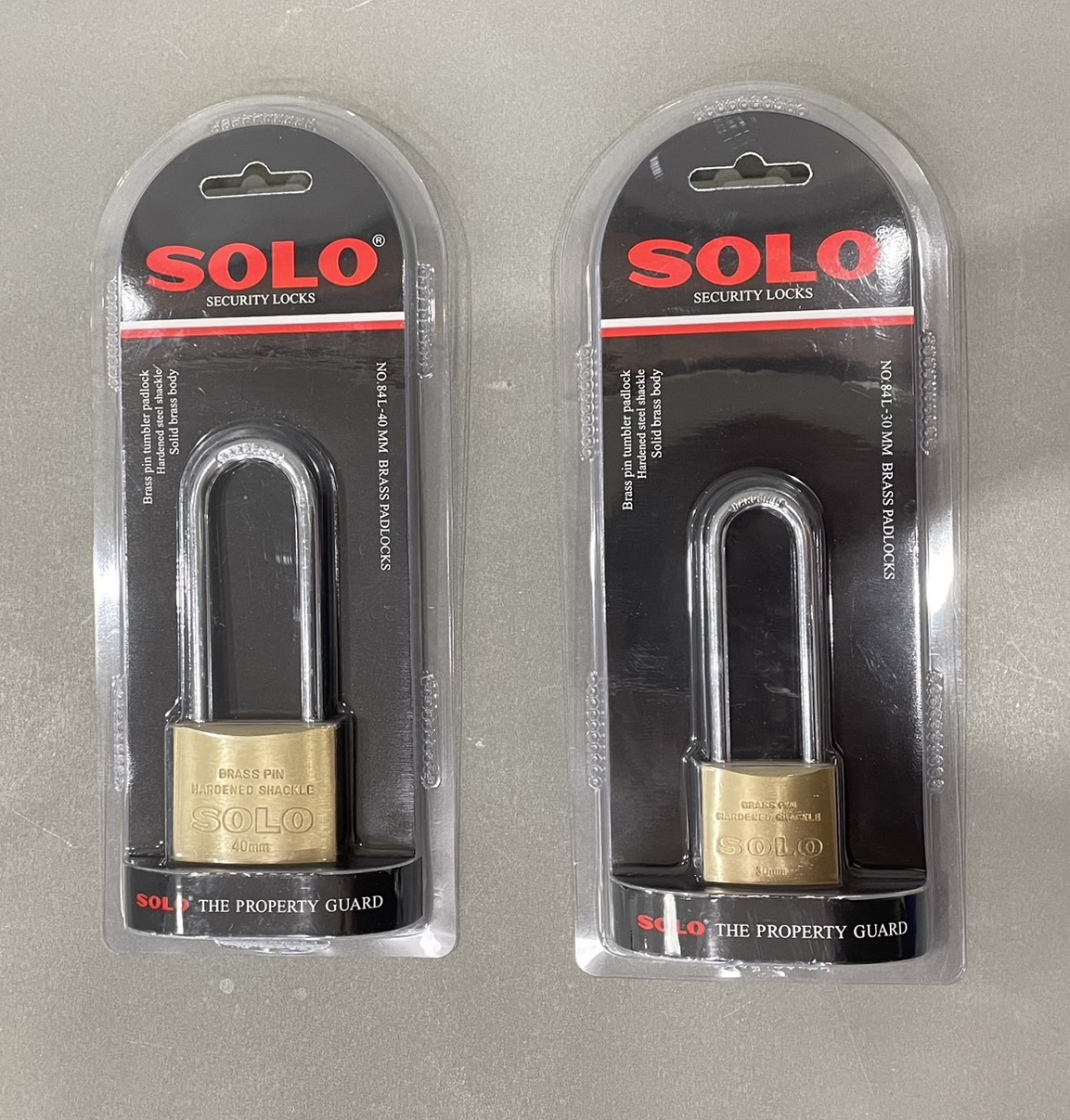 กุญแจสปริงทองเหลือง คอยาว Solo