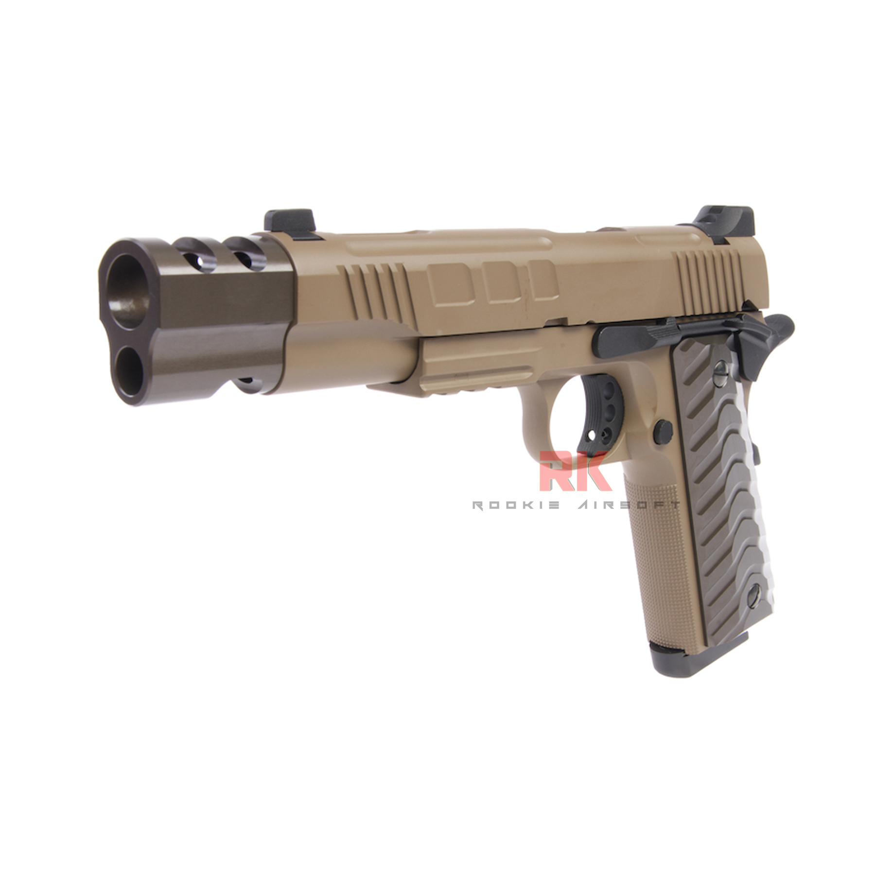 KJ Works KP-16 Dual Magazines (Green Gas / Co2) GBB - FDE