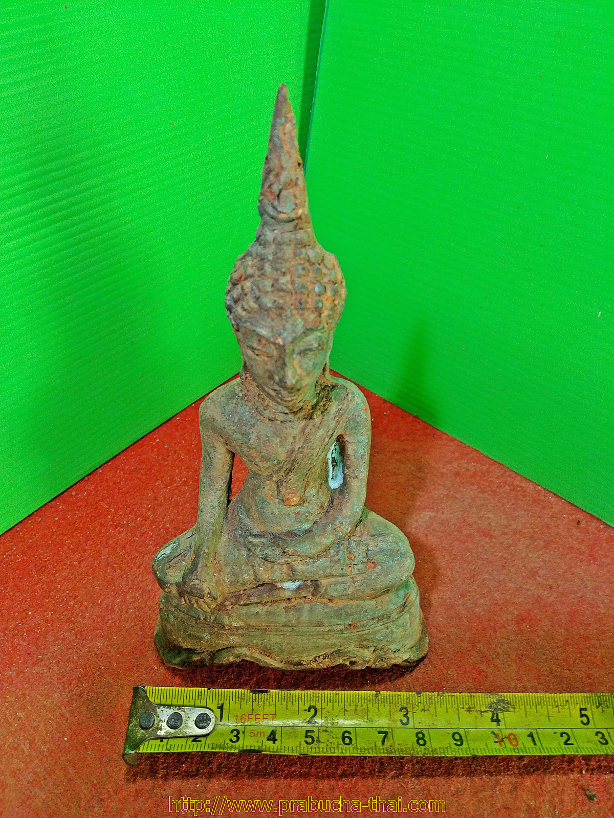 พระเชียงรุ้ง ฐานสามขา กว้าง 3 นิ้ว สภาพเก่า