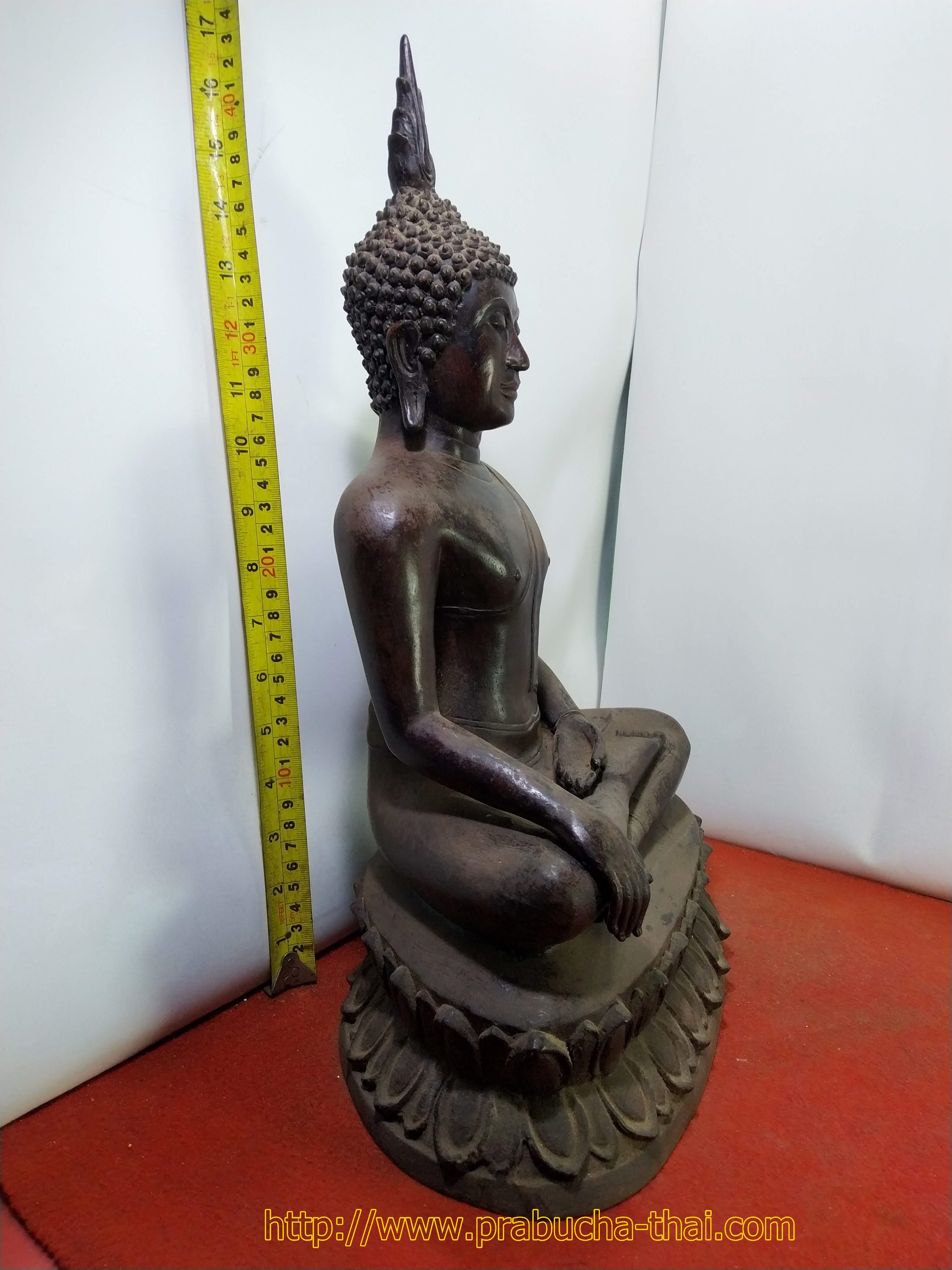 พระสุโขทัย ปางมารวิชัย หน้าตัก 9 นิ้ว เนื้อโลหะสำริด