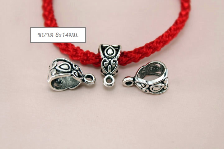 ขายส่ง ตัวแขวนจี้ ทรงสามเหลี่ยม สีเงินโบราณ (1โหล/12ชิ้น)