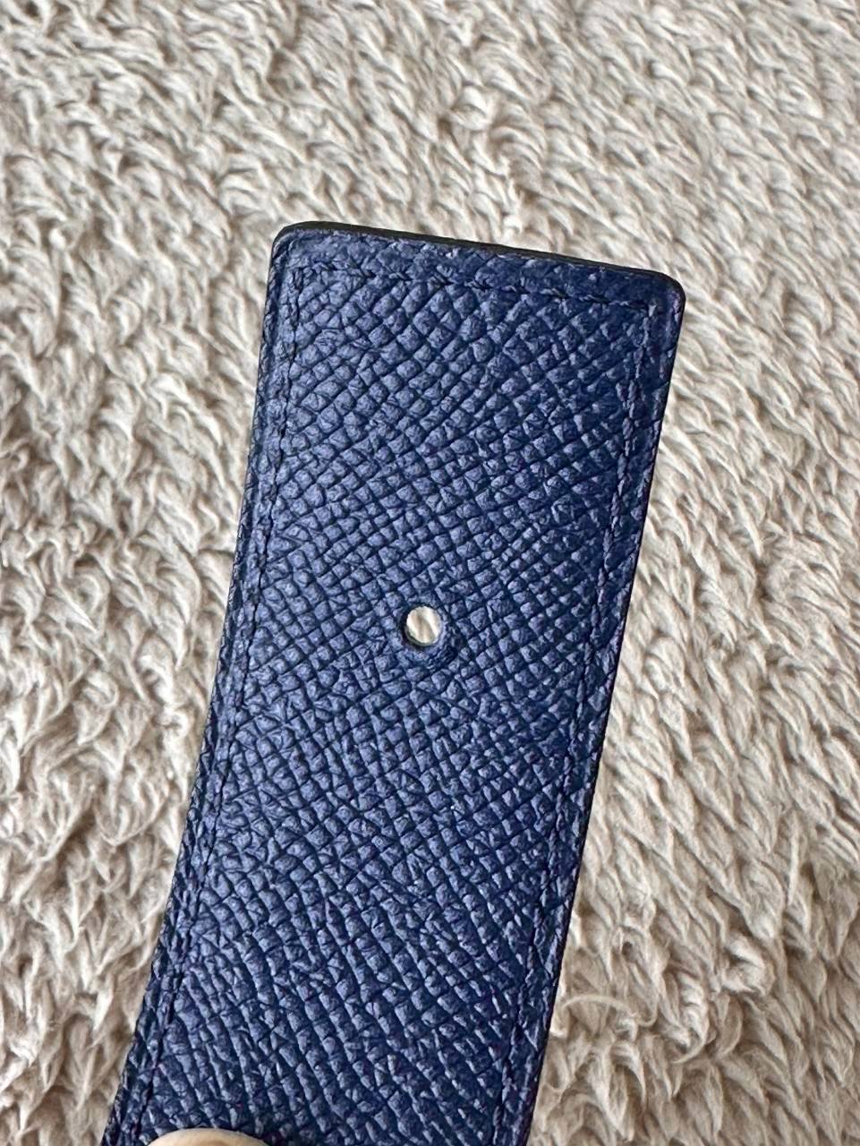 Hermes Belt 32mm หัวกลมเงิน