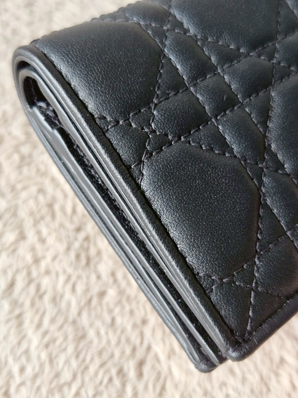 Dior Lady Dior Medium Wallet Lambskin Black