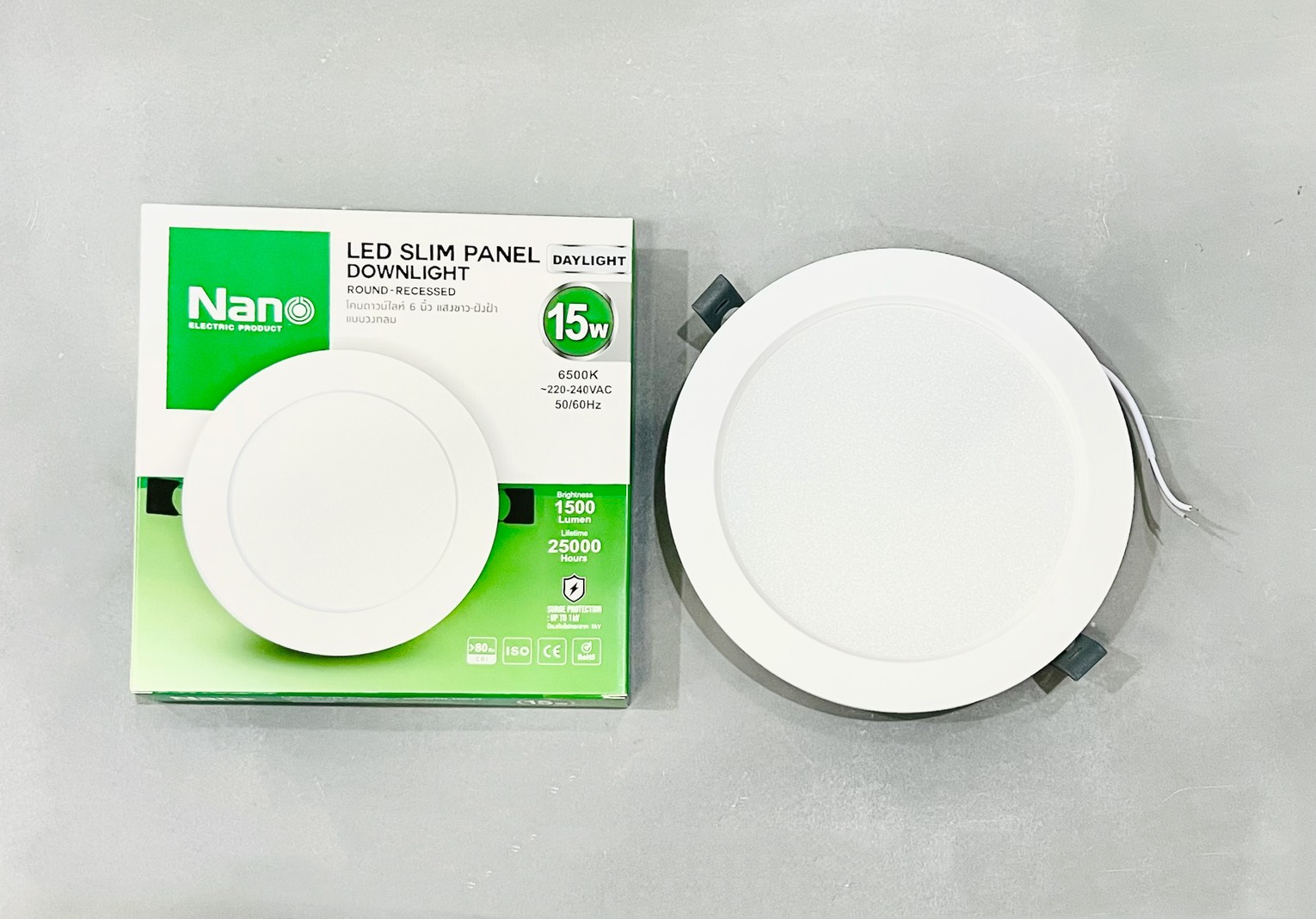 โคมดาวน์ไลท์ฝัง กลม LED แสงขาว Nano