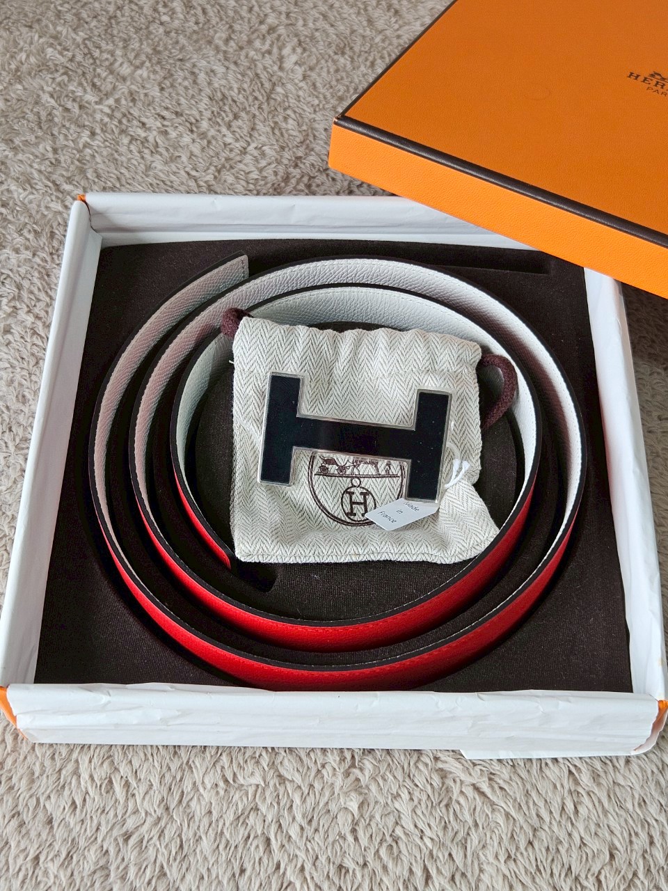 Hermes belt 32mm size90 เอว34-36