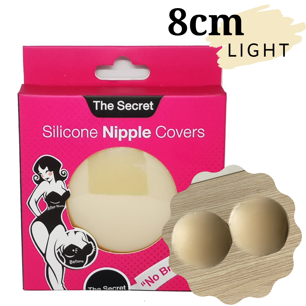 ซิลิโคนแปะจุก ที่ปิดหัวนม แปะหัวนม ปิดจุกนม เนื้อเจลทรงดอกไม้ขนาด 6.5cm และเนื้อด้านทรงวงกลมขนาด 8cm ซิลิโคนปิดจุก