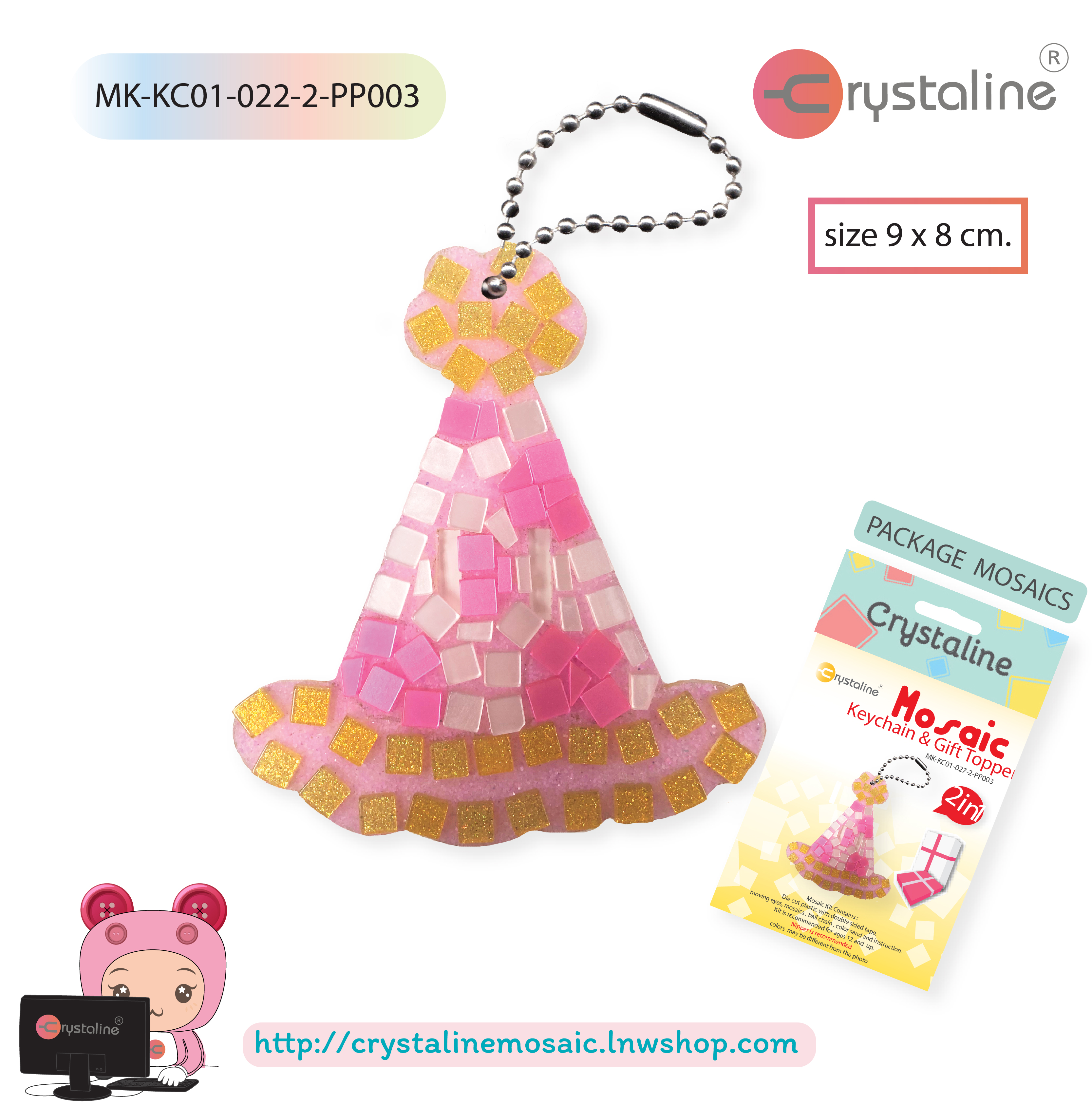 Keychain kit - Party hat (size 9x8 cm,1pc/pack)
