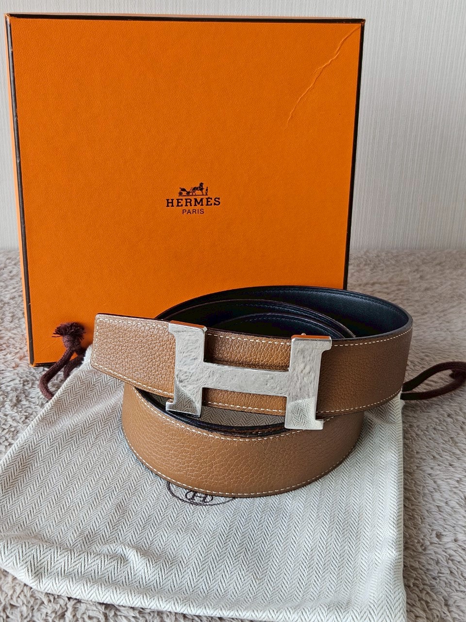 Hermes Belt หัวเงิน