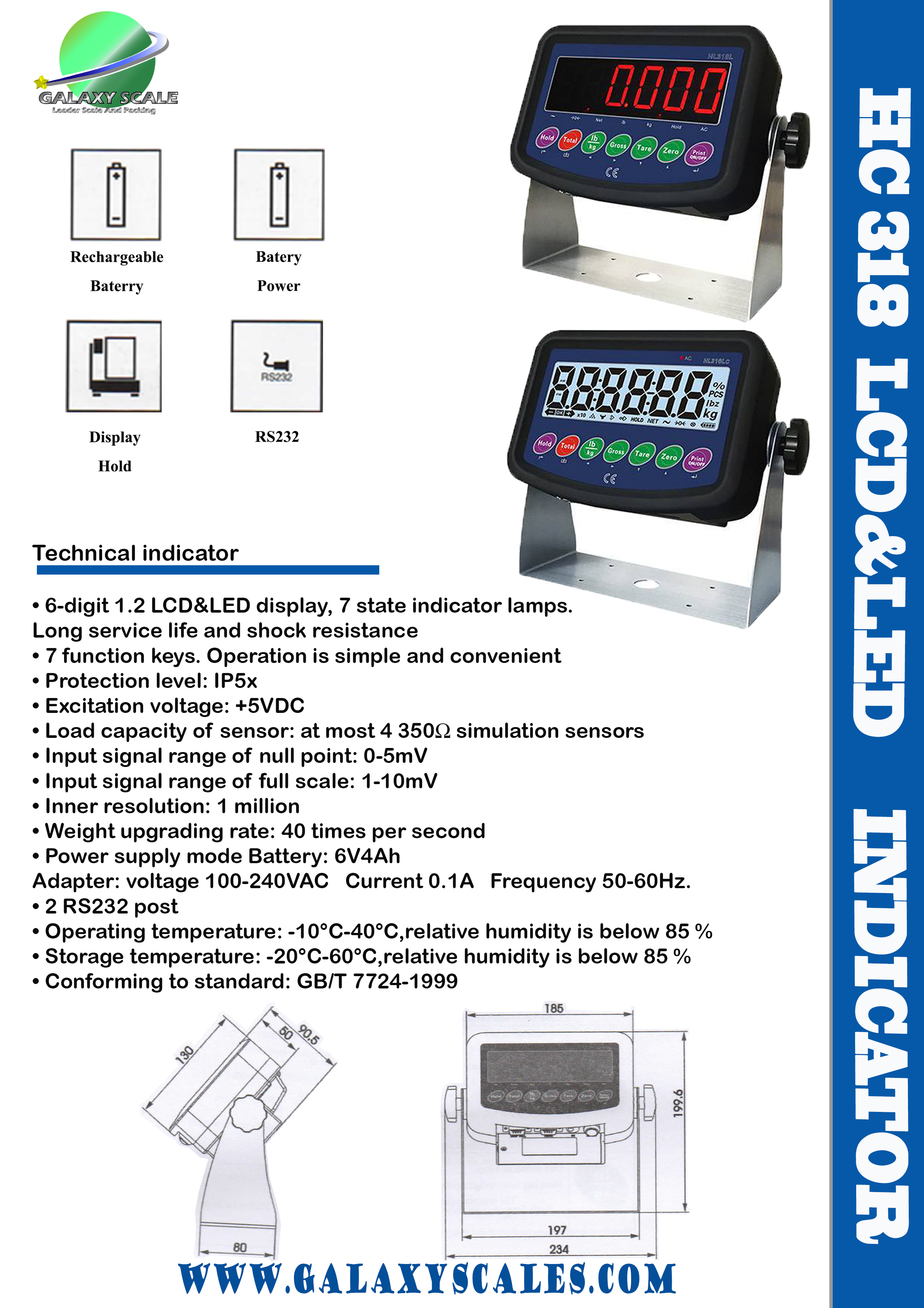 Triton เครื่องชั่งดิจิตอล 300Kg GT07