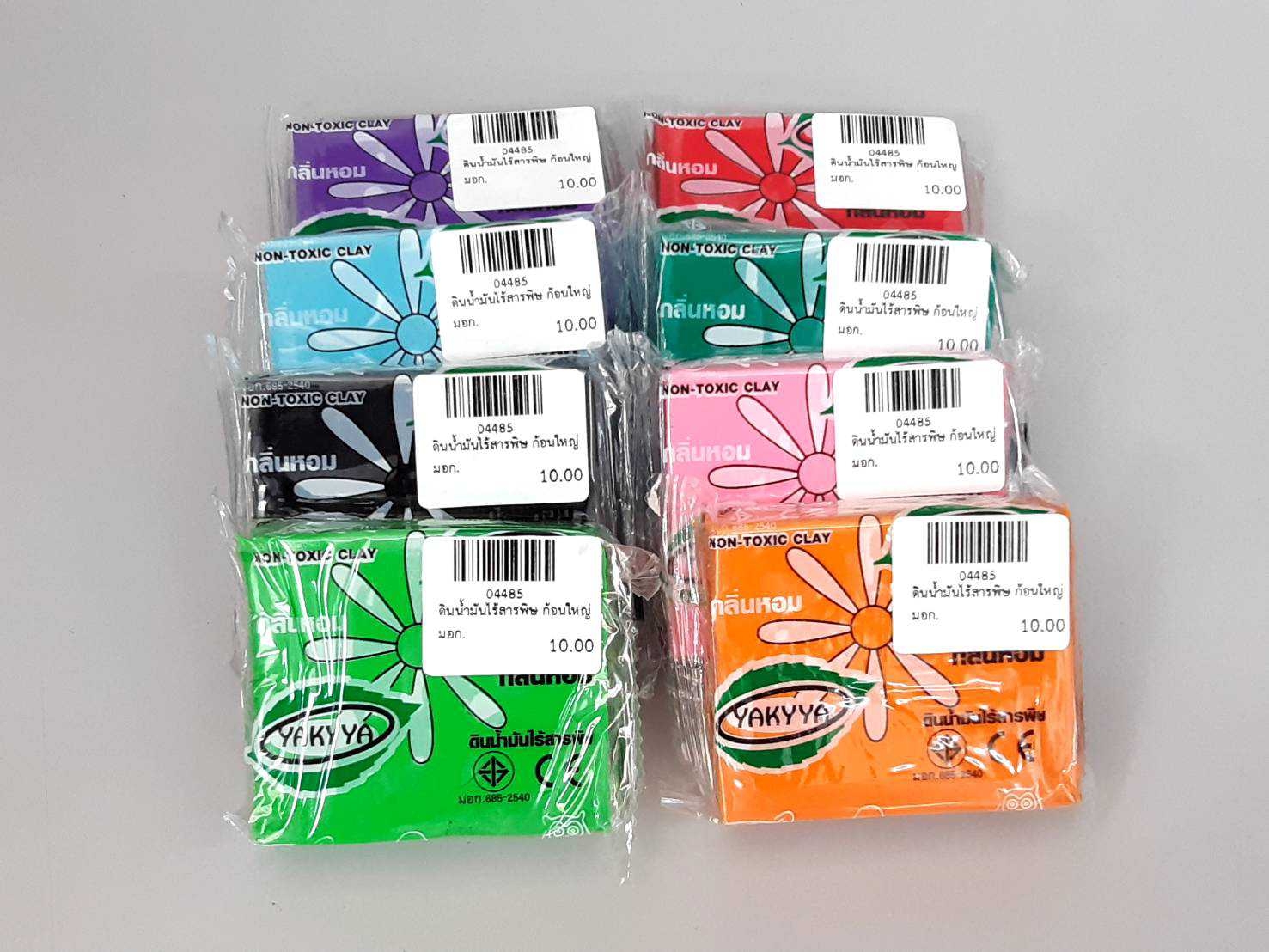 ดินน้ำมันไร้สารพิษ ก้อนใหญ่ มอก. (คละสี)