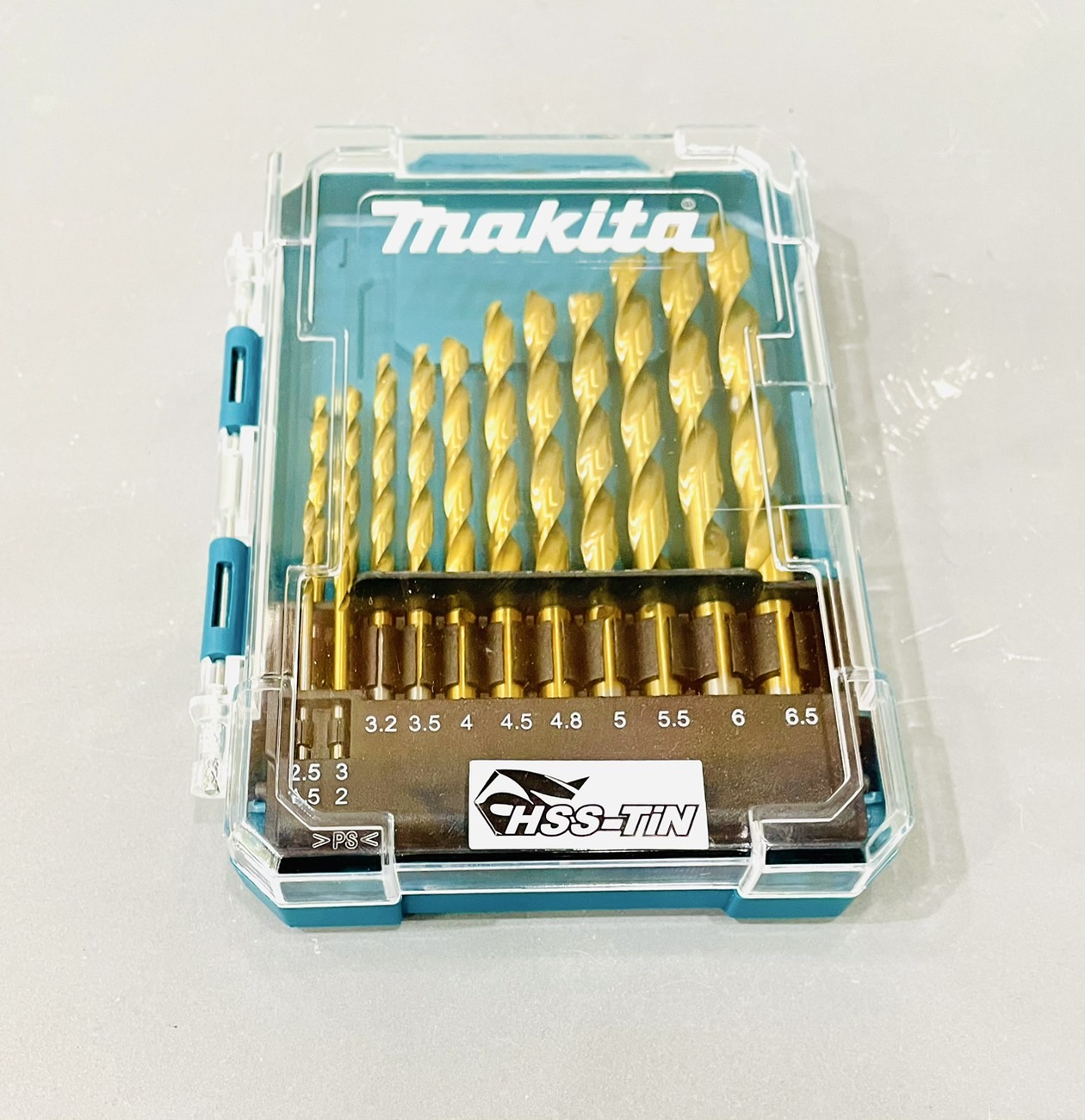 ดอกสว่านเจาะเหล็ก HSS สีทอง Makita 13ตัวชุด(มิล) D-72855