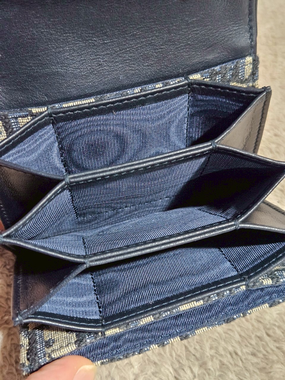 Dior Saddle 5 Gusset Card Holder Blue Dior Oblique Jacquard