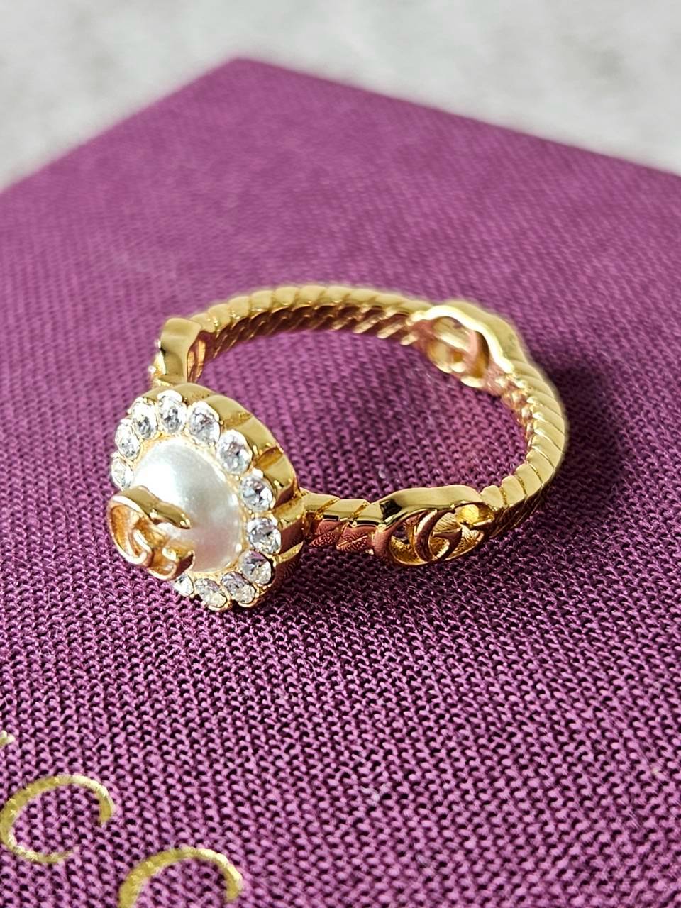 Gucci marmont double g flower ring