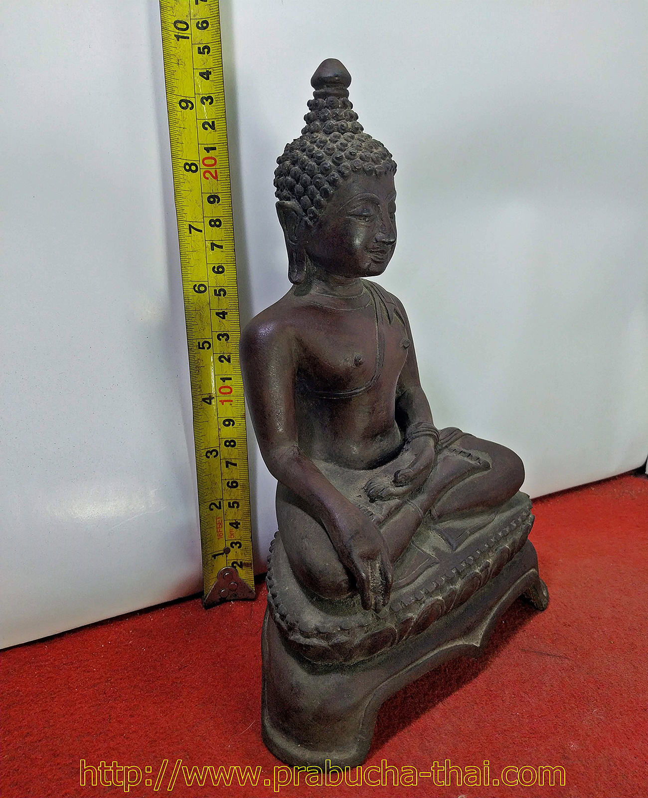 พระเชียงแสน สิงห์1 ฐานบัวสามขา หน้าตัก 5 นิ้ว เนื้อสำริด