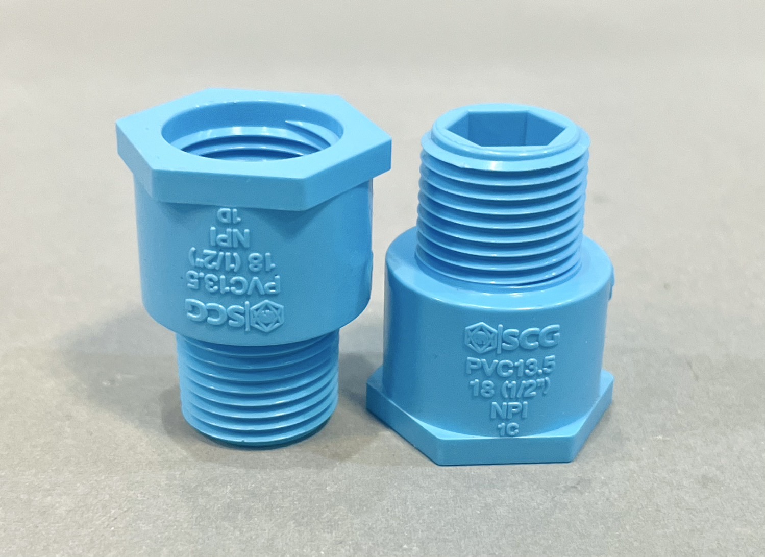 ข้อต่อ ผม. PVC 1/2" SCG