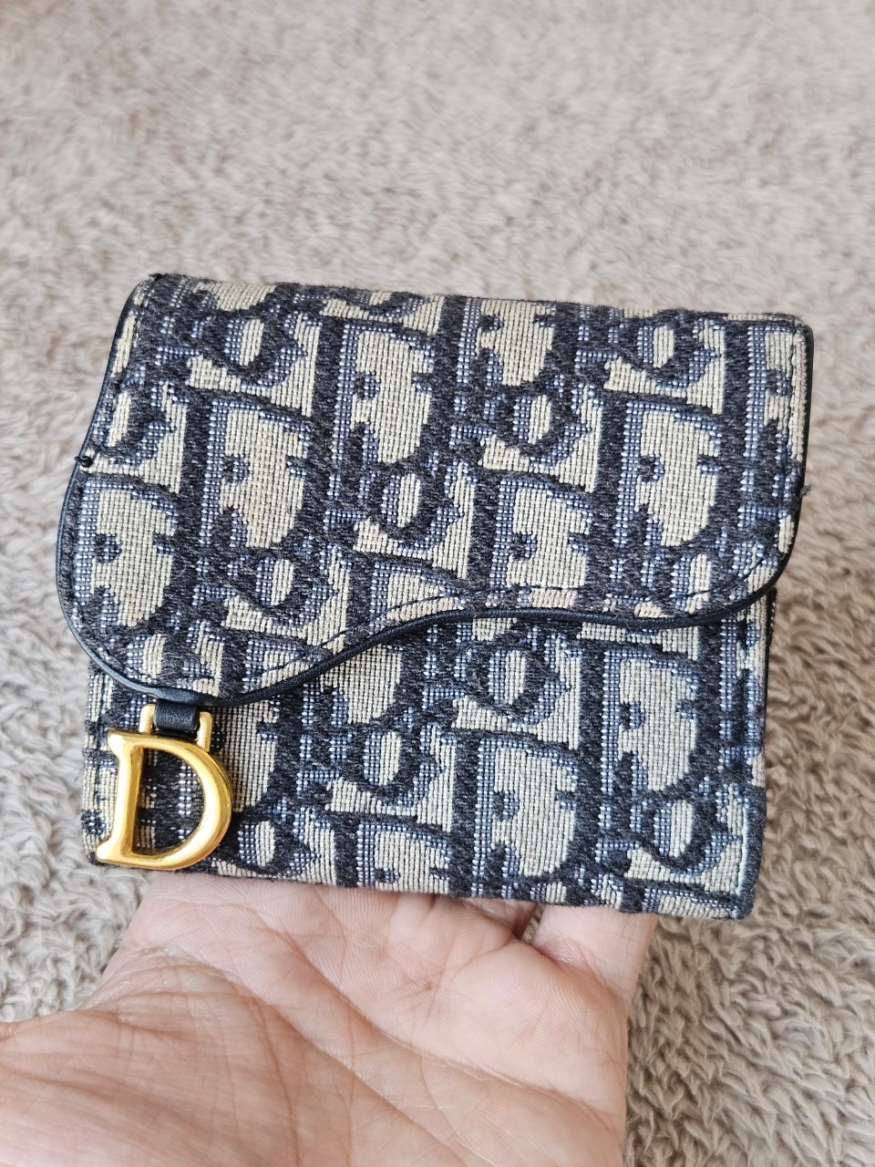 Dior Saddle Lotus Trifold Wallet