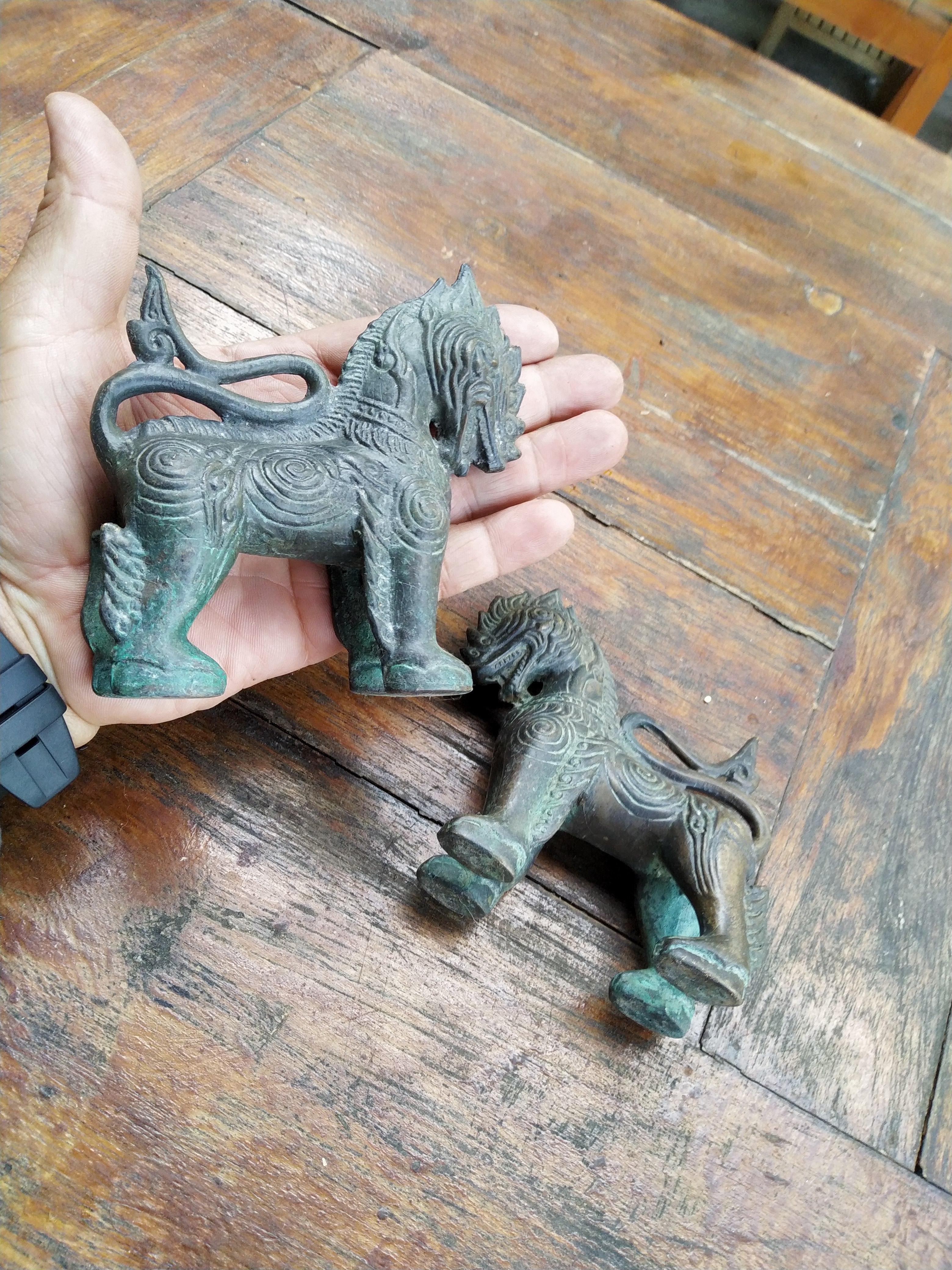 สิงห์คู่ มหามงคล หลวงพ่อแสวง กำแพงเพชร เนื้อโลหะสำริด