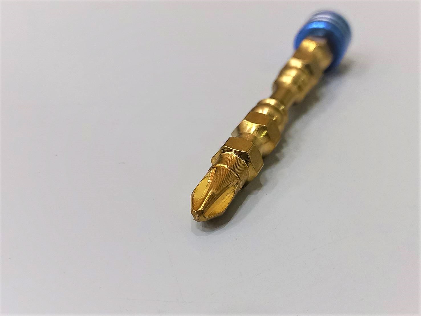 ดอกไขควงลม ปลอกแม่เหล็ก สีทองหัวน้ำเงิน