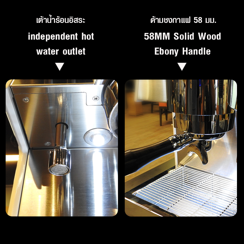 APRESSO AURORA Professional espresso machine 1 brew head- 540CC boiler-semi-expanded saturated brew head