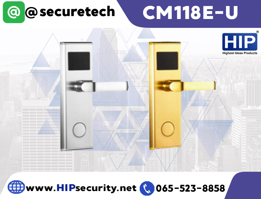 ประตูล็อคโรงแรม HIP Hotel Lock รุ่น CM118E-U