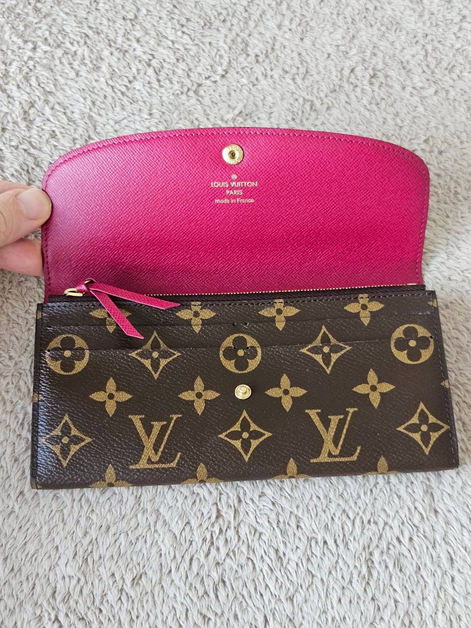 LV Emilie Mono Fuchsia Wallet