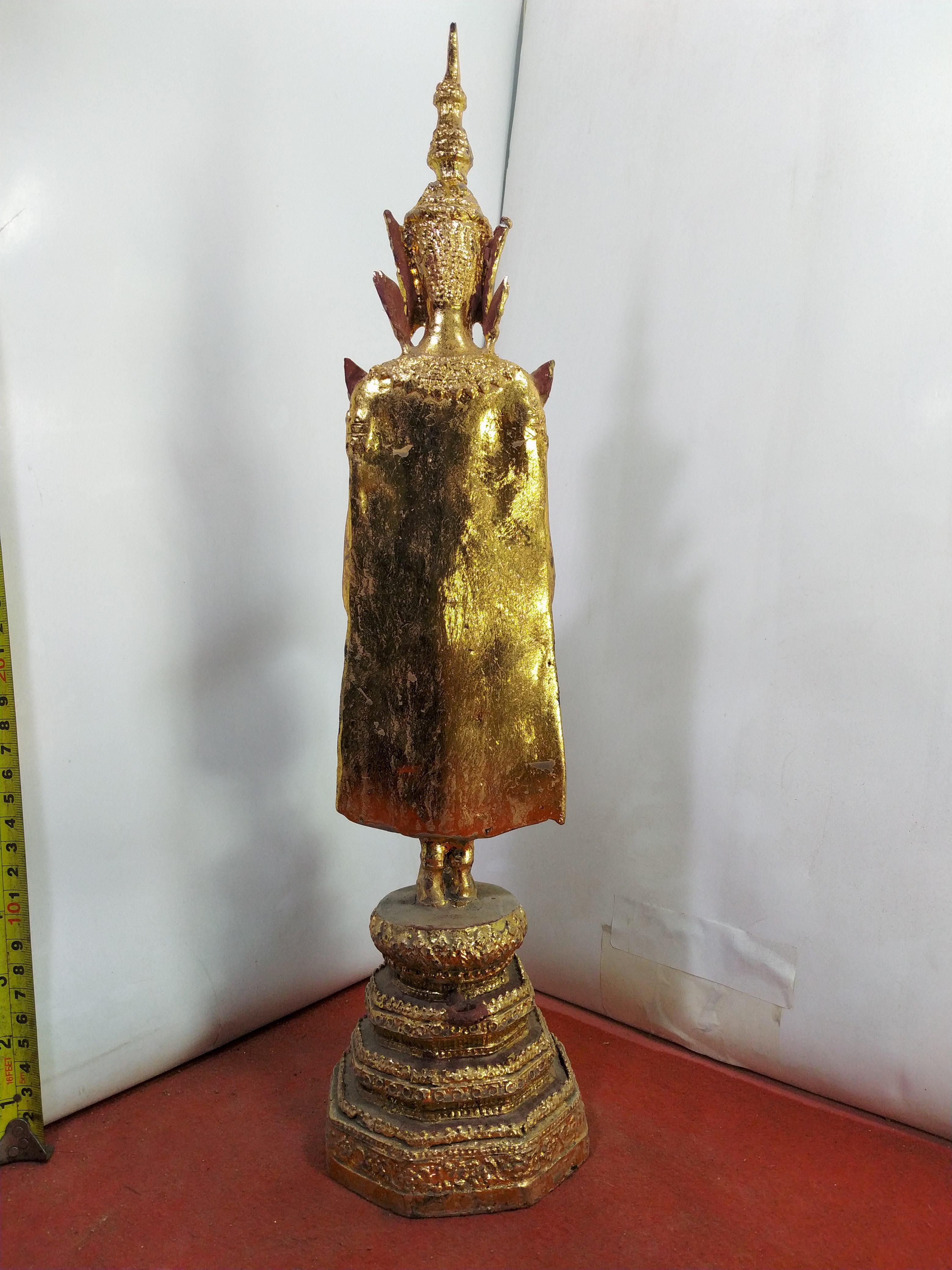 พระพุทธรัตนะ ปางถวายเนตร (พระประจำวันอาทิตย์) สูง 18 นิ้ว เนื้อสำริดลงรักปิดทอง