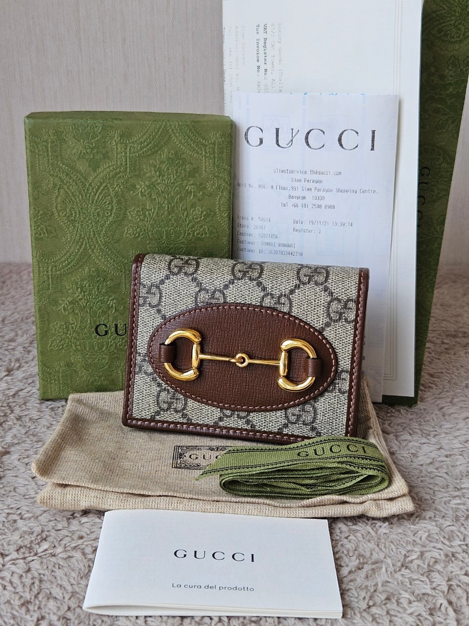 Gucci Horsebit Card Case Wallet