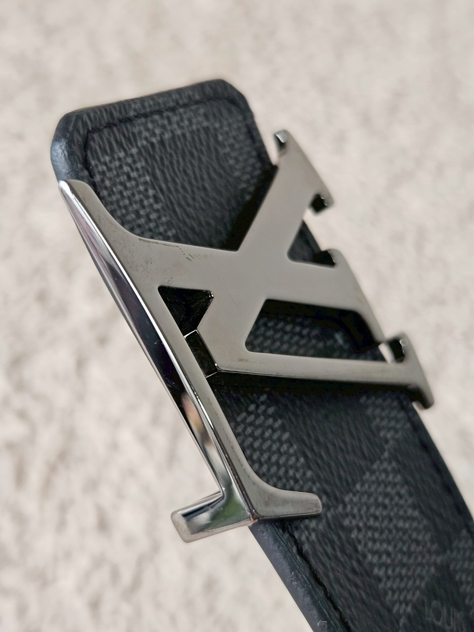 LV Initiales 40mm Damier Graphite Reversible Belt