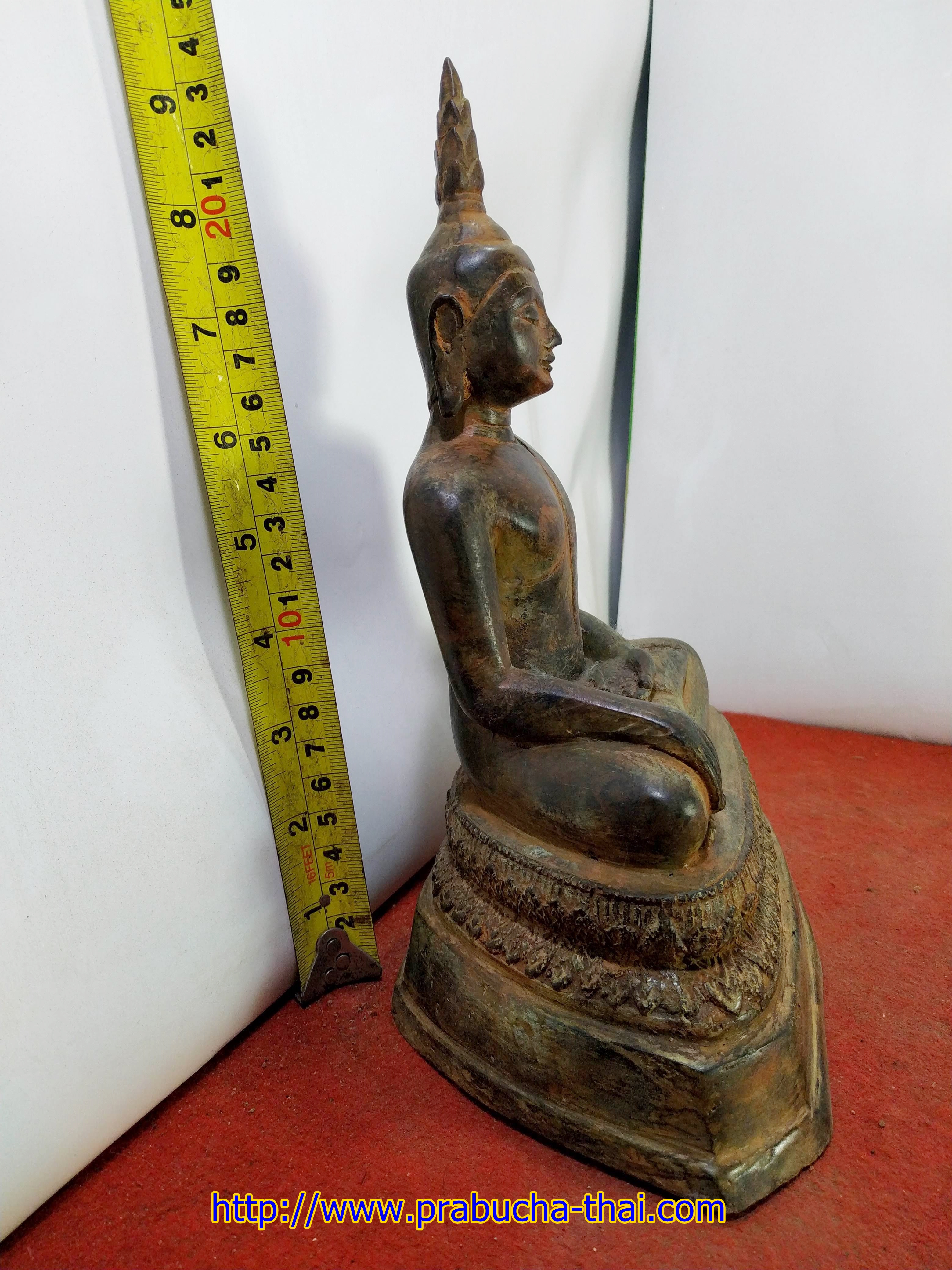 พระเชียงรุ้ง (พระพุทธล้านนา) หน้าตัก 5 นิ้ว เนื้อสำริดสภาพเก่า