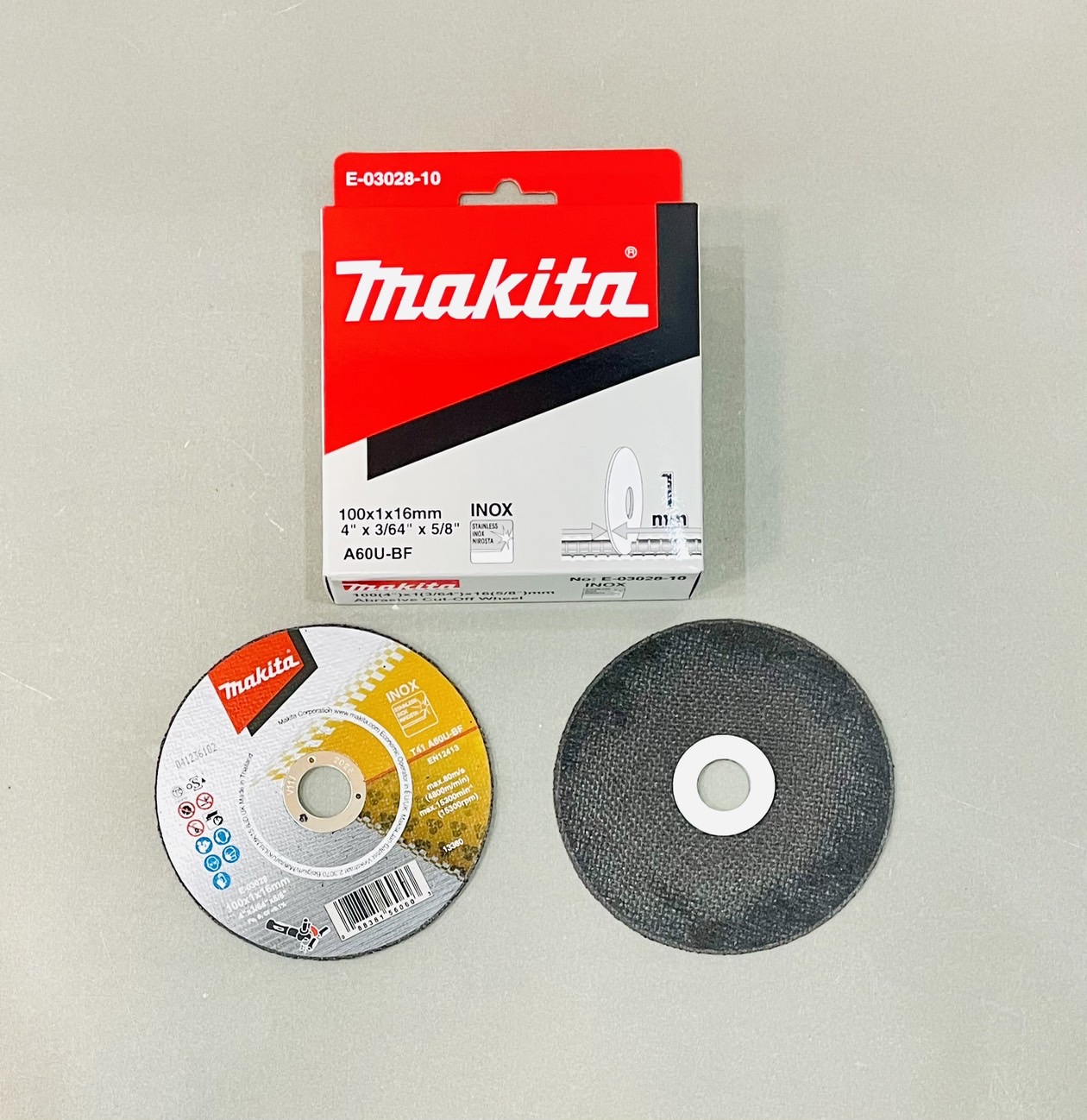 แผ่นตัดเหล็ก - สแตนเลส 4" x 1มิล Makita E-03028